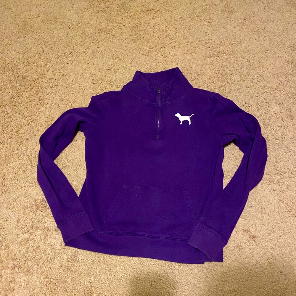 PINK quarter zip hoodie size xs